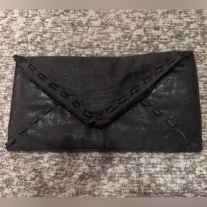 Matt & Nat Black Leather Clutch envelope shape